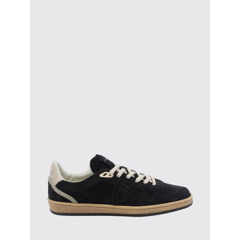 Pgal Suede Calfskin Low-Top Sneakers Philippe Model With Perforated Toe